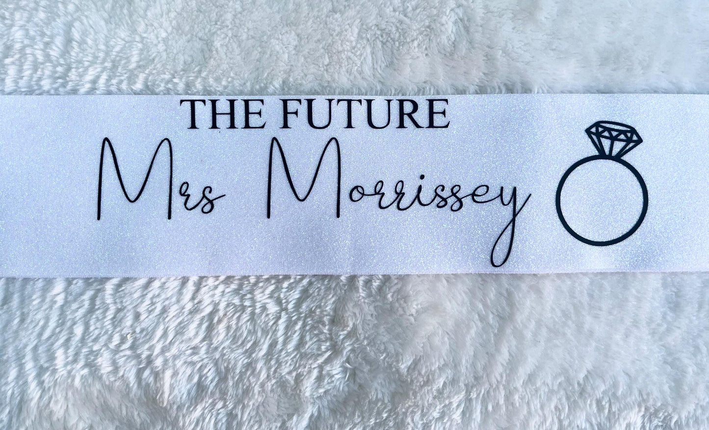 PERSONALISED BRIDAL PARTY GLITTER SASH